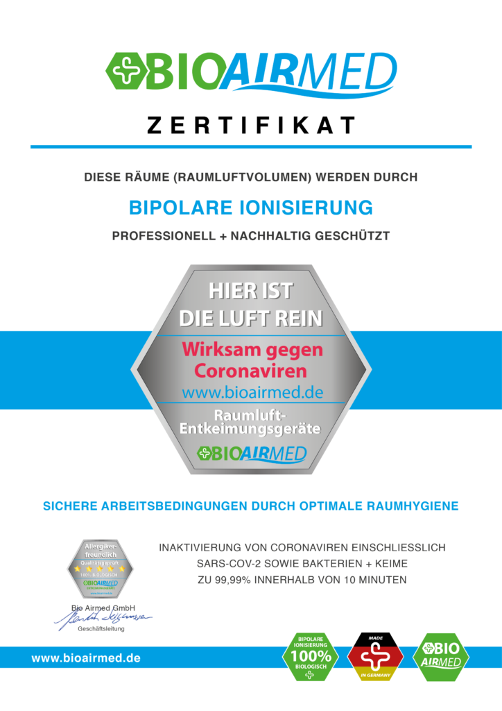 Zertifikat BioAirmed